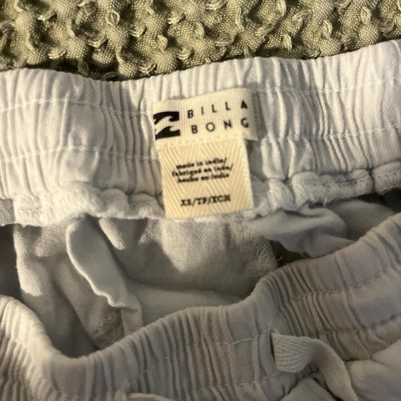 Billabong Women's Light Blue Drawstring Cotton Pants - Picture 4 of 4